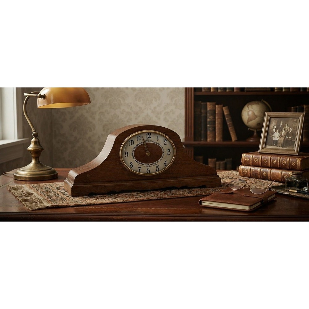 Vintage 1930s Revere Telechron Mantel Clock Westminster Chime Wood Electric